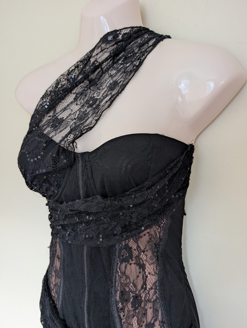 mistress rocks black sequin lace mini dress Medium - Picture 9 of 15
